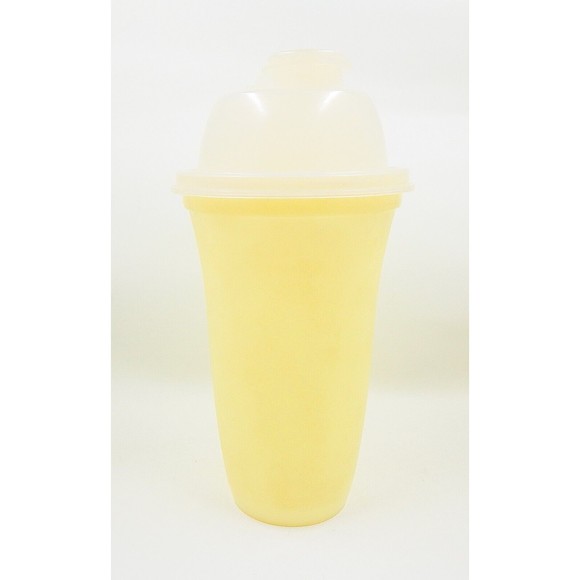 Tupperware Yellow Shaker Mixer Blender Insert Clear Pour Lid 844-1 Dressings - Picture 9 of 9